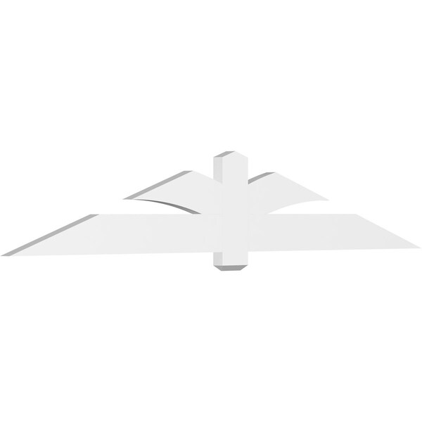 Ekena Millwork Redmond Architectural Grade PVC Gable Bracket, 96"W x 16"H x 2"D x 6"F, 4/12 Pitch GBP096X16X0206RED00 - main